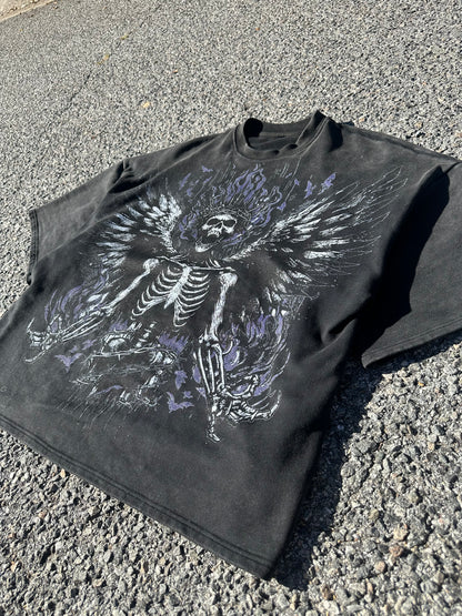 Hell And Back acid wash oversized tee